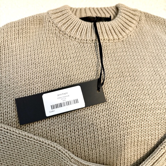 NWT Jenni Kayne Chloe Crewneck in Wheat - Picture 7 of 7
